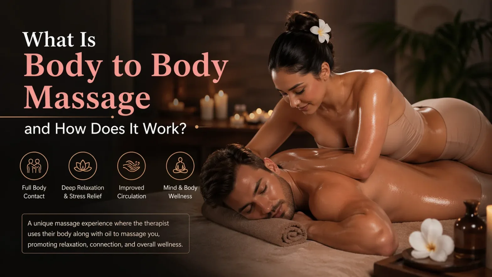 Discover what body to body massage is, how it works, its benefits, and what to expect for a relaxing and rejuvenating experience.