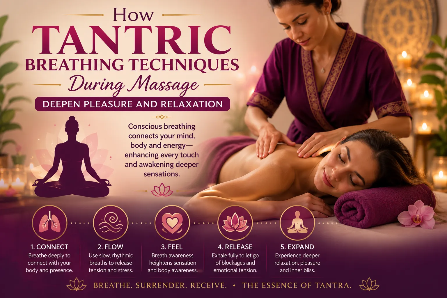 How Tantric Breathing Techniques During Massage Deepen Pleasure and Relaxation